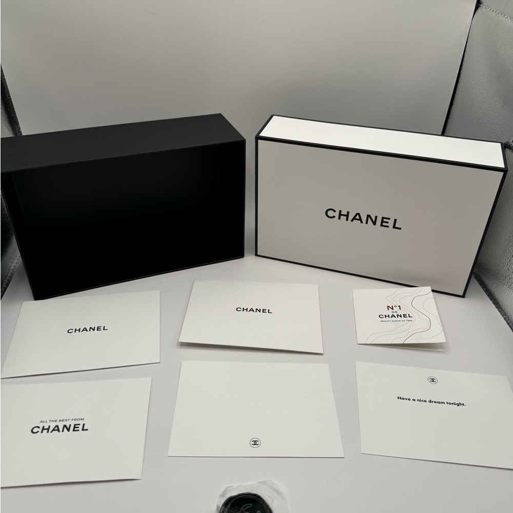 Authentic CHANEL Gift Box Set Packaging Cards Sleeve Seal Luxury Bundle